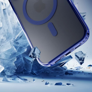 3mk Frosty MagCase Blue Case for Apple iPhone 14 Pro - Transparent