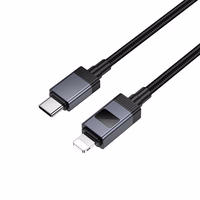 Kaabel USB C to Lightning Hoco PD 27W with display 1 m X118 must