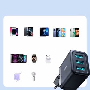 Laadija Joyroom JR-TCN02 must 17W (3xUSB)