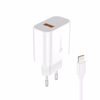 FONENG võrgulaadija EU46 18W 1xUSB QC3.0 + kaabel Lightning valge