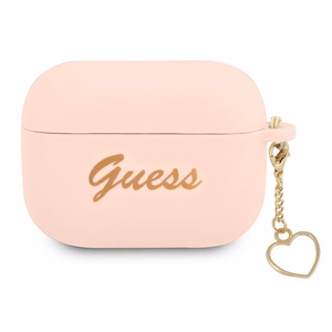 Guess GUAPLSCHSP AirPods Pro чехол розовый/розовый Silicone Charm Heart Collection