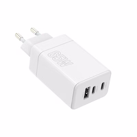 Maxlife MXTC-08-65ACC PD QC laadija 2x USB-C 1x USB 65W valge