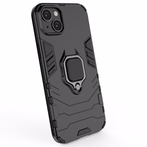 Ring Armor ümbris iPhone 14 Pro Maxi jaoks soomustatud kate magnetiline hoidja rõngas must