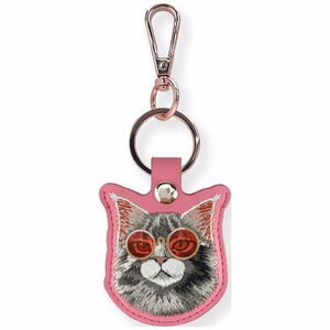 Nimmy Glasses Cool and Cute Cat jälgimisseadme ümbris, roosa