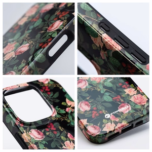 Ümbris jaoks iPhone 16 PLUS Forcell F-Protect Mirage compatible with Magsafe Military Drop-Test rose drama