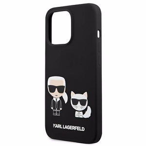 Karl Lagerfeld KLHCP13LSSKCK iPhone 13 Pro / 13 6.1" kõvakott must/must Silikoon Karl & Choupette