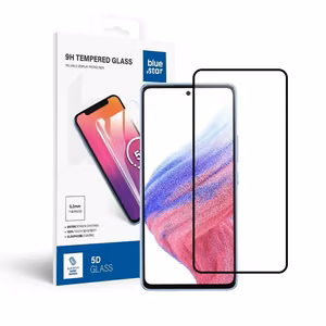 Karastatud klaas to Samsung Galaxy A53 5G (full glue / Ümbris friendly) sinine Star 5D must