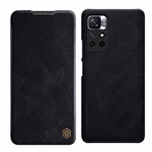 Nillkin Qin Case Flip Case Xiaomi Redmi Note 11T 5G / 11S 5G / 11 5G (Hiina) / Poco M4 Pro 5G jaoks - must