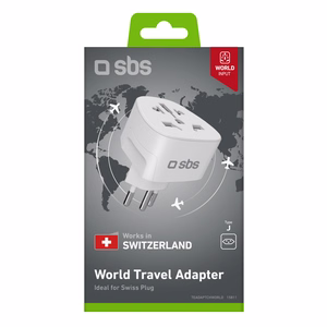 SBS CH Travel Adapter - Universal - Valge