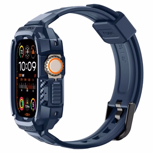 Spigen Rugged Armor Pro Ümbris jaoks Apple Watch Ultra 1 / 2 (49mm) - tumesinine
