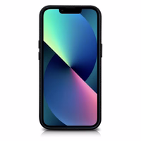 iCarer Litchi Premium nahkkott iPhone 14 Plus magnetiline nahkkott MagSafe must (WMI14220711-BK)