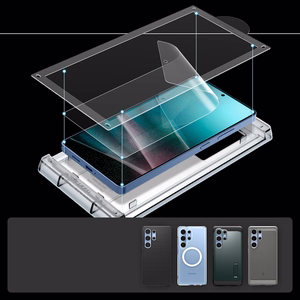 Spigen Elite Shield EZ FIT Hübriidklaas jaoks Samsung Galaxy S25 Ultra - läbipaistev