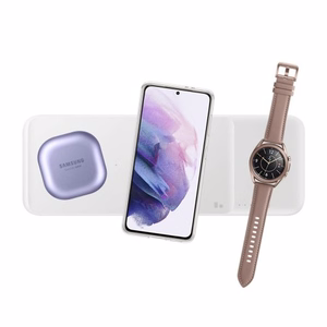 Juhtmevaba laadija Samsung Trio EP-P6300TWEGEU valge 25W (laadija ja kaabliga) / 100% originaal /