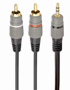 Gembird helikaabel 3.5mm 2RCA 2.5m kuldne