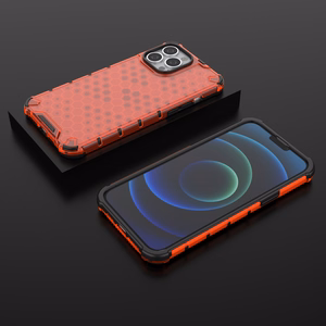 Honeycomb Case броневой чехол с TPU бампером для iPhone 13 Pro Max красный