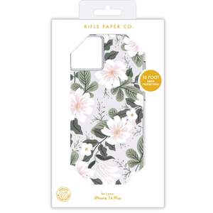 Rifle Paper Clear ümbris seadmele iPhone 14 Plus, Willow mustriga