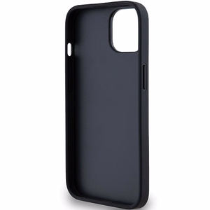 DKNY Leather Mono Stripe & Metal Logo Ümbris jaoks iPhone 15/14/13 - Must