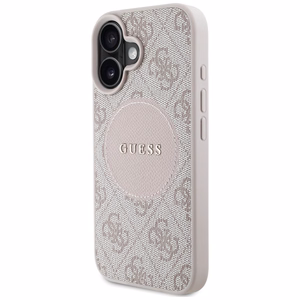 Guess 4G Circle Classic Logo MagSafe iPhone 16 Ümbris - Roosa