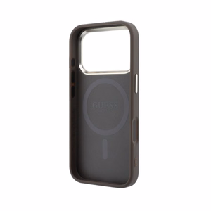 Case Guess PU Leather 4G Gold Frame MagSafe Apple iPhone 18 Pro Max brown
