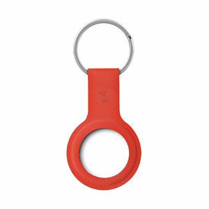 Crong Silicone ümbris seadmele Apple AirTag 1 / 2, võtmerõngaga, punane