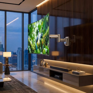 TV Wall Mount Bracket LCD LED Plasma 23-42'' up to 30kg max vesa 200x200 hõbedane
