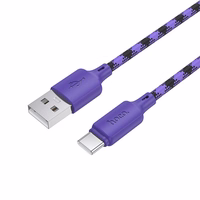 Kaabel USB A to USB C Hoco 3A 1 m X116 gradient purple