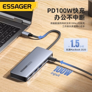Adapter Essager 6 in 1 hall (In: Type-C)