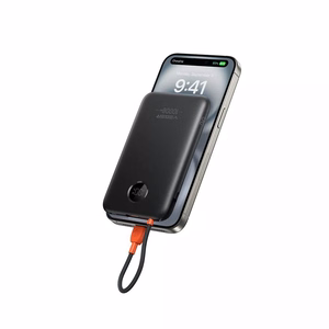 Powerbank 10000 mAh with built-in kaabel USB C QC3.0 PD 2A 22,5W K1C W1189 must