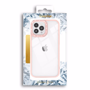 Чехол Kingxbar Sparkle Series для iPhone 13 Pro Max с кристаллами на задней крышке розовый