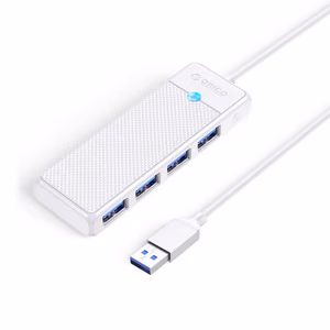 Orico PAPW4A-U3 USB Hub 4-port 4x USB-A 3.0 1 m - white