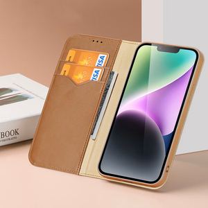 DUX DUCIS wallet ümbris HIVO jaoks IPHONE 15 Plus brown