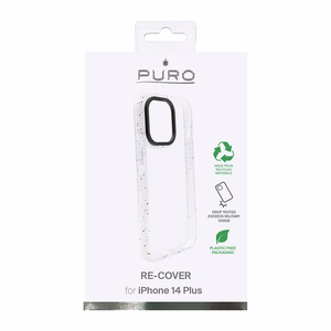 Puro RE-COVER IPC1467RECOVERWHI ümbris seadmele Apple iPhone 14 Plus, läbipaistev mitmevärviliste täppidega