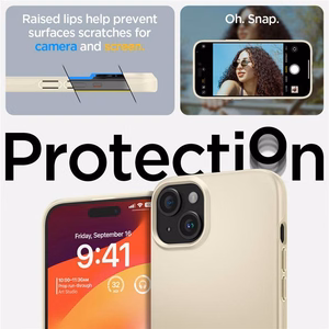 Spigen Thin Fit iPhone 15 Plus Ümbris - Beige