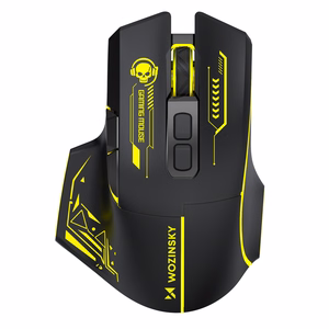 Wozinsky WMGB-1181 Wireless Optical Gaming Mouse 3200 DPI with Built-in Battery and Backlight - Black and Yellow