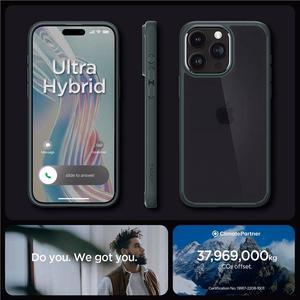 Spigen Ultra Hybrid iPhone 15 Pro Max Ümbris - tumeroheline