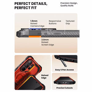 Supcase ArmorBox Mag MagSafe Ümbris for Samsung Galaxy S26 Ultra - punane and must