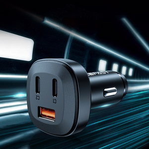 Acefast автомобильное зарядное устройство 66W 2x USB Type C / USB, PPS, Power Delivery, Quick Charge 4.0, AFC, FCP, SCP чёрное (B3 black)
