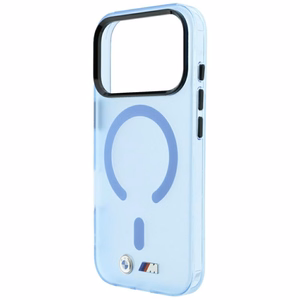 BMW M IML Frosted Metal Logo & Trims MagSafe ümbris mudelile iPhone 17 Pro Max / 18 Pro Max – sinine