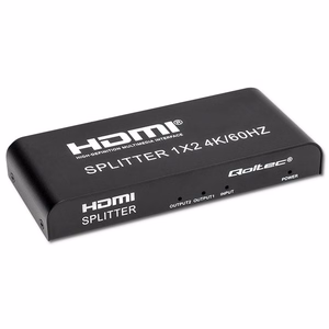 Qoltec 51797 aktiivne HDMI jagur 2 x HDMI 4K x 2K | 6Gb/s | 60Hz