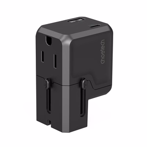 Choetech PD6038 USB-C USB-A PD 20W Travel Laadija USA EU UK AU - must