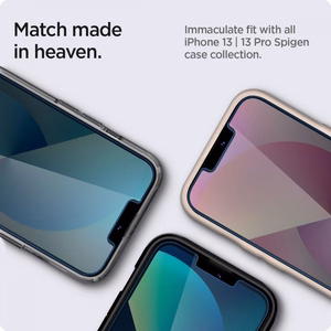 Spigen tempered glass GLAS.TR "EZ FIT" 2-Pack for iPhone 13 / 13 PRO / 14 / 16E 6,1" privacy