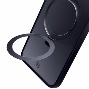 3mk Smoke Ümbris Mag&Stand jaoks Apple iPhone 16 pro max - must
