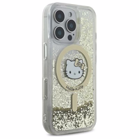 Hello Kitty Liquid Glitter Fever MagSafe iPhone 16 Pro Ümbris - Kuldne