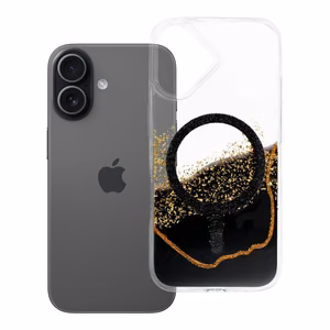 Чехол для iPhone 17 Golden совместимый с MagSafe черный