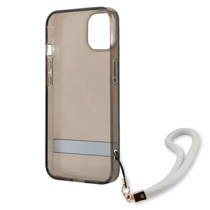 Guess GUHCP13SHTSGSK iPhone 13 mini 5.4" чёрный/чёрный жёсткий чехол Translucent Strap