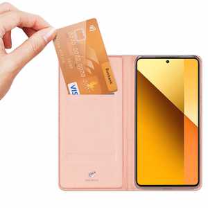 Dux Ducis Skin Pro ümbris with flap and card slot jaoks Xiaomi Redmi Note 13 5G - roosa