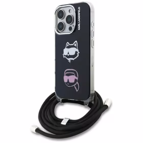 Karl Lagerfeld IML Crossbody Karl&Choupette Head Ümbris for iPhone 16 Pro - must