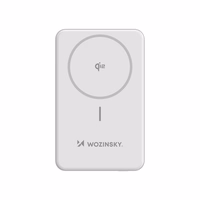 Powerbank Wozinsky WLWP-10KA0Y3WS 22.5W PD Qi2 10000 mAh, statiiviga, 1x USB-A, 1x USB-C - valge