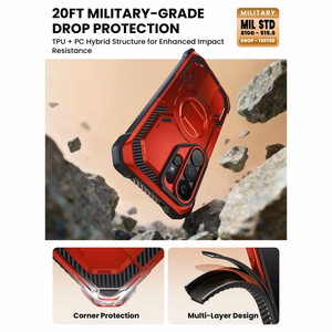 Supcase ArmorBox Mag MagSafe Ümbris for Samsung Galaxy S26 Ultra - punane and must