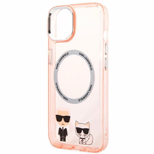 Karl Lagerfeld KLHMP14MHKCP iPhone 14 Plus 6.7 "hardcase roosa / roosa Karl & Choupette Aluminum Magsafe